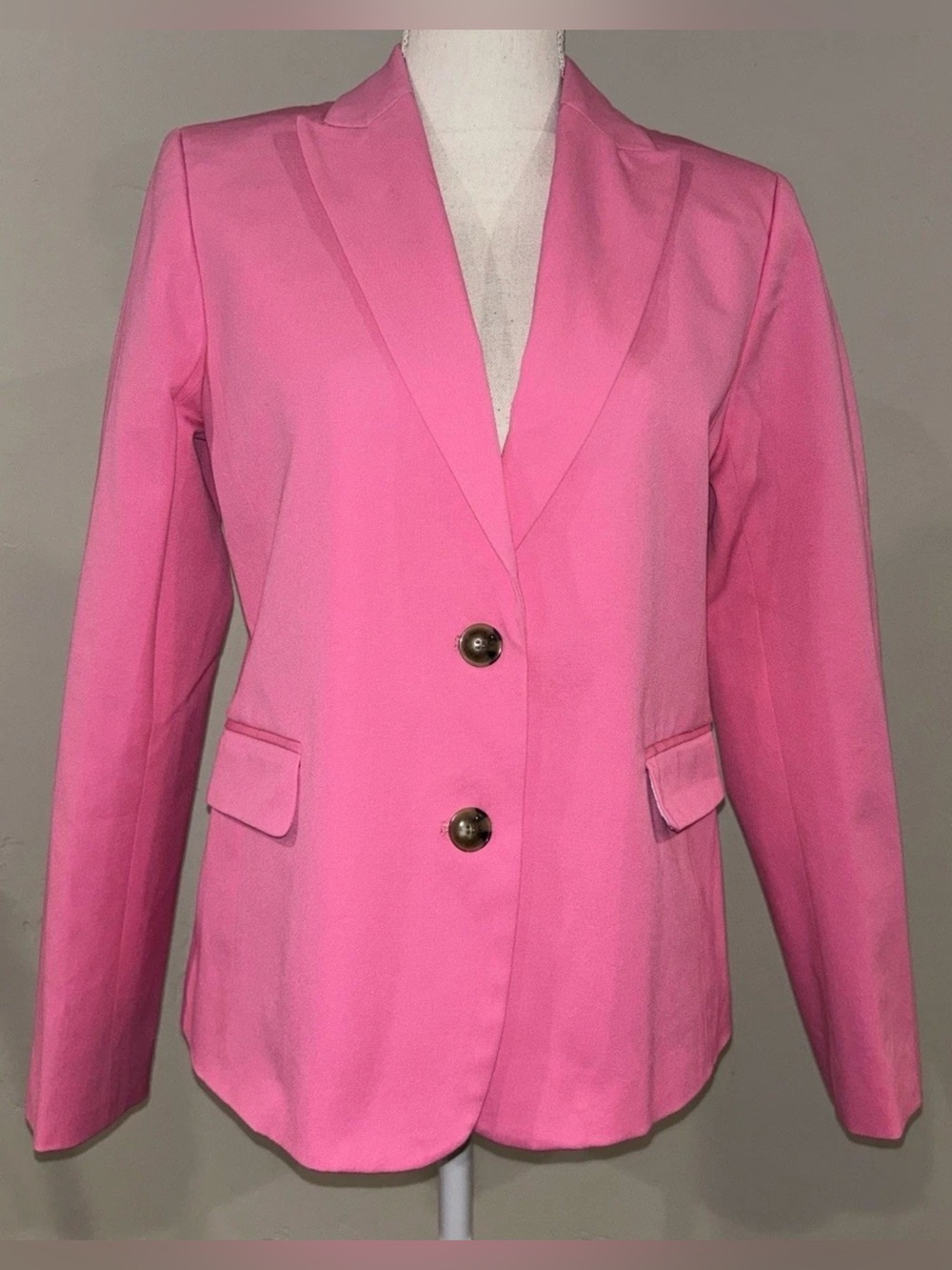 J. Crew Women’s Two-Button Cotton Tailored Blazer Vivid Pink Sz 6 NWT